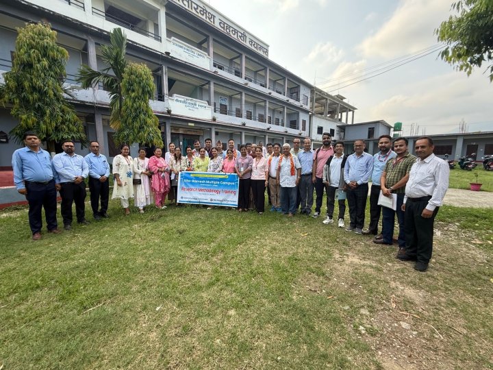 Organised A Three Day Research Methodology Training Program